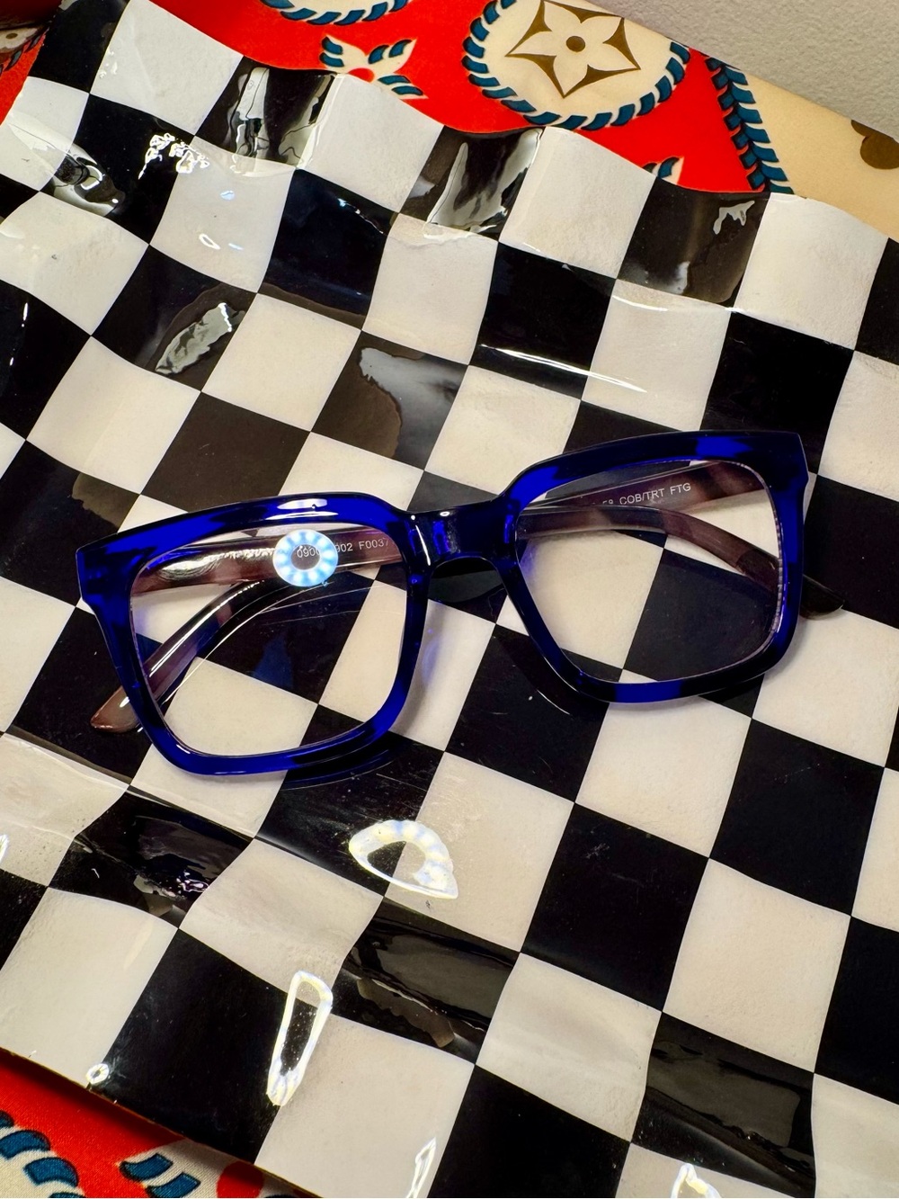 Bold Cobalt Blue Square Women's Sunglasses